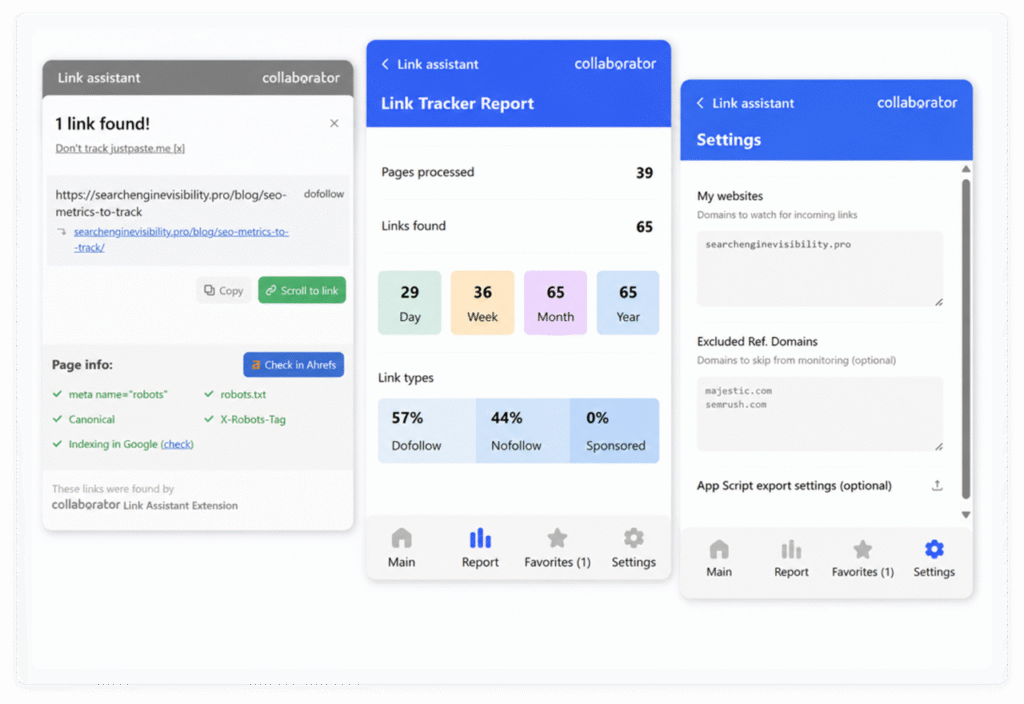 Collaborator Link Assistant